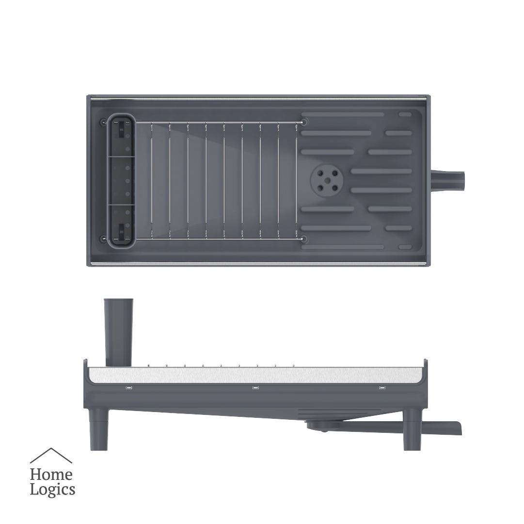 Escurridor de Platos Mini Compacto Acero Inoxidable Home Logics 1 un