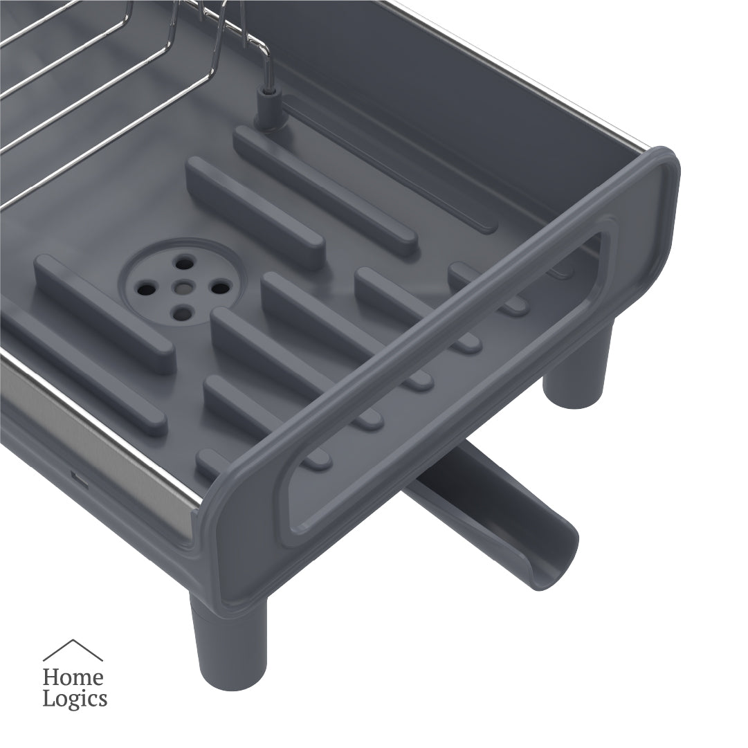 Escurridor de Platos Mini Compacto Acero Inoxidable Home Logics 1 un