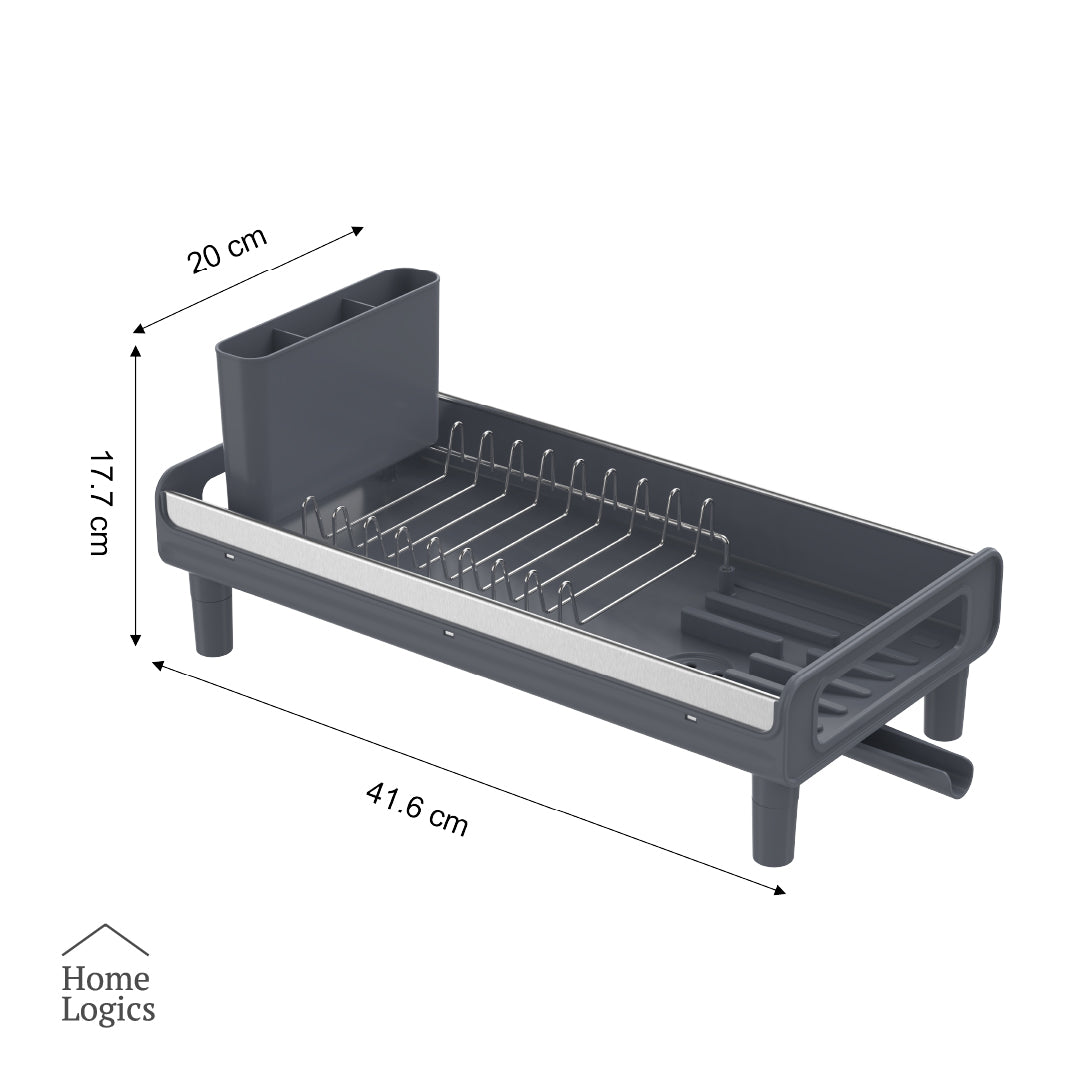 Escurridor de Platos Mini Compacto Acero Inoxidable Home Logics 1 un