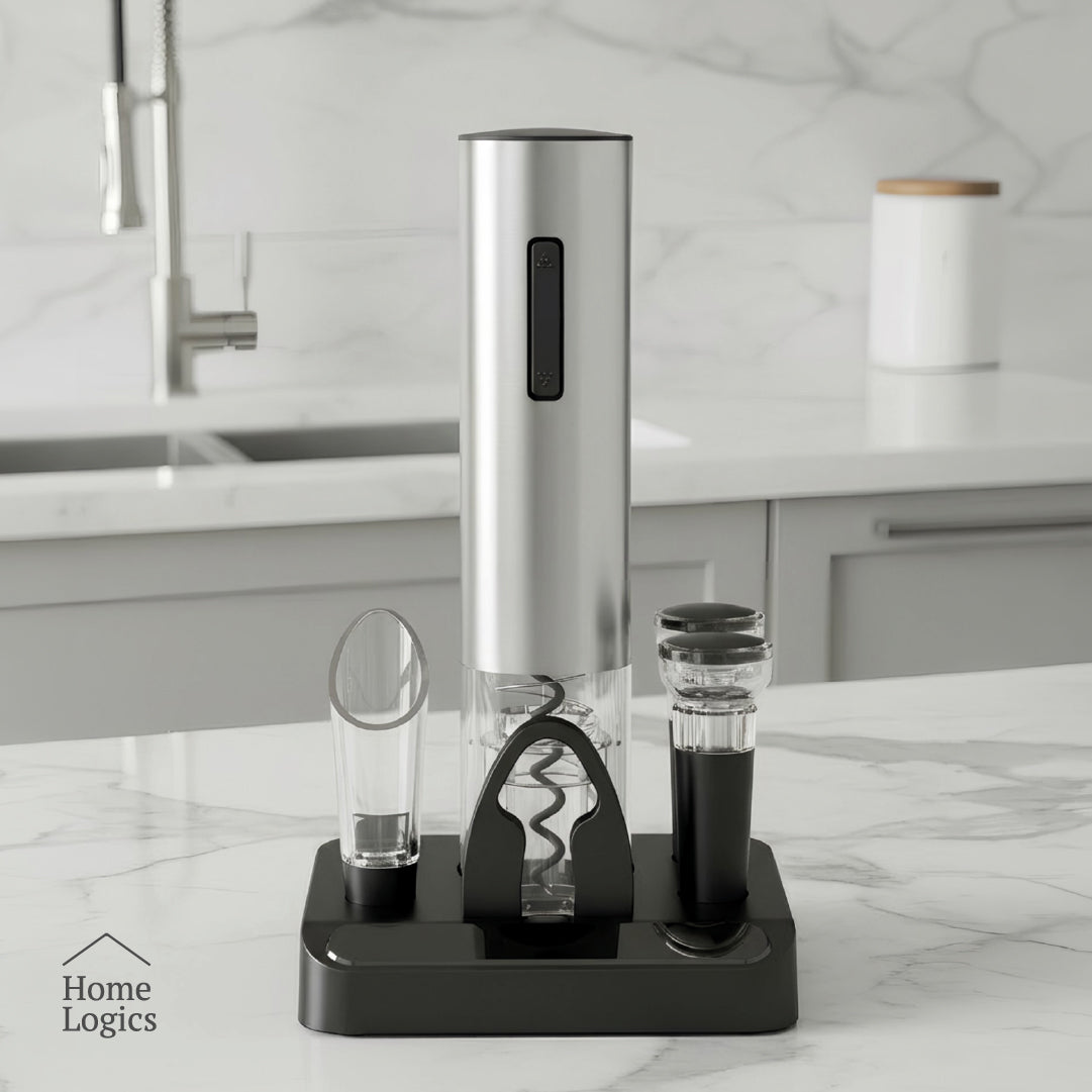 Kit Sacacorchos Eléctrico Recargable con 5 Accesorios Home Logics 1 un