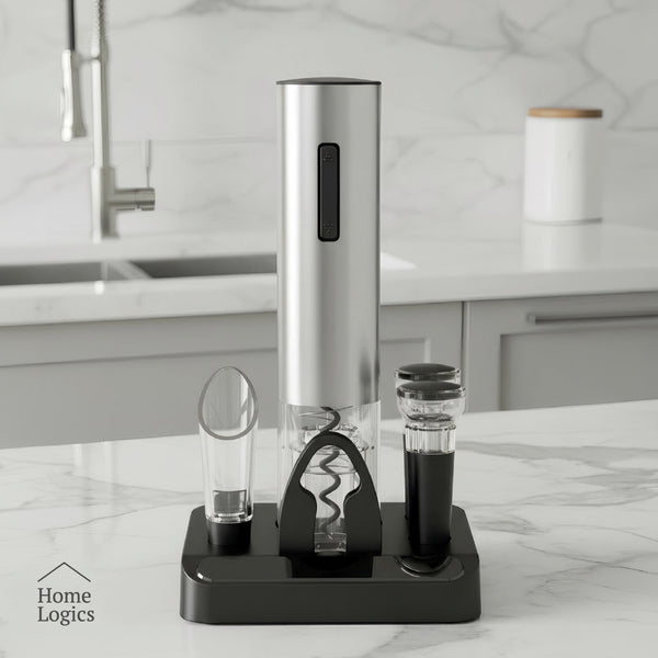 Kit Sacacorchos Eléctrico Recargable con 5 Accesorios Home Logics 1 un