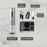 Kit Sacacorchos Eléctrico Recargable con 5 Accesorios Home Logics 1 un
