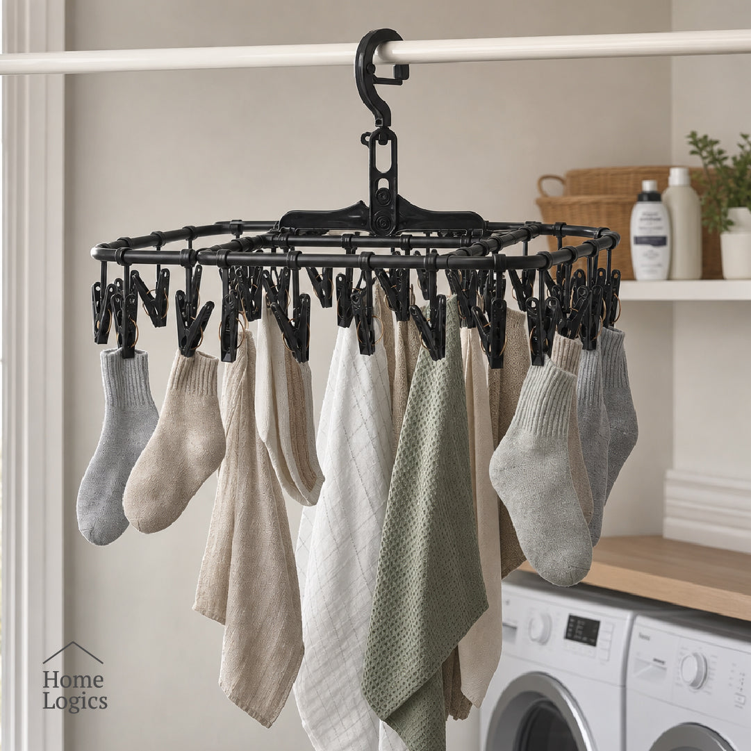 Colgador de Ropa con 28 Pinzas Home Logics 1 un