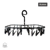 Colgador de Ropa con 28 Pinzas Home Logics 1 un