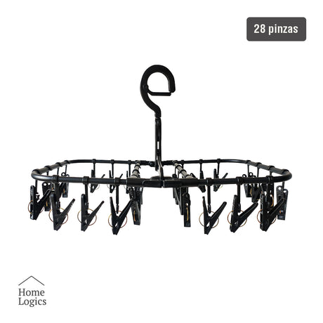 Colgador de Ropa con 28 Pinzas Home Logics 1 un