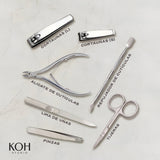 Set de Cuidado de Uñas 7 Piezas de Acero Inoxidable con Estuche Compacto KOH 1 un