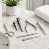 Set de Cuidado de Uñas 7 Piezas de Acero Inoxidable con Estuche Compacto KOH 1 un
