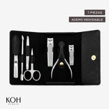 Set de Cuidado de Uñas 7 Piezas de Acero Inoxidable con Estuche Compacto KOH 1 un