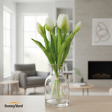 Ramo de Tulipán White Artificial SunnyYard 1 un