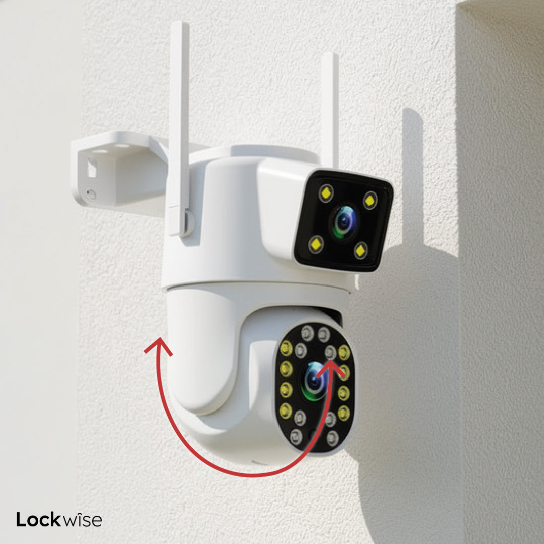 Cámara de Seguridad WiFi Exterior Full HD Doble Lente Lockwise 1 un