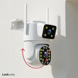 Cámara de Seguridad WiFi Exterior Full HD Doble Lente Lockwise 1 un