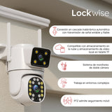 Cámara de Seguridad WiFi Exterior Full HD Doble Lente Lockwise 1 un