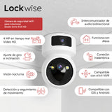Cámara de Seguridad WiFi Interior Full HD Doble Lente Lockwise 1 un