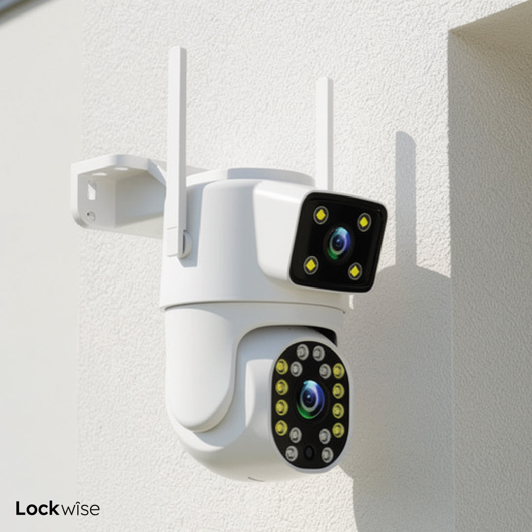 Cámara de Seguridad WiFi Exterior Full HD Doble Lente Lockwise 1 un