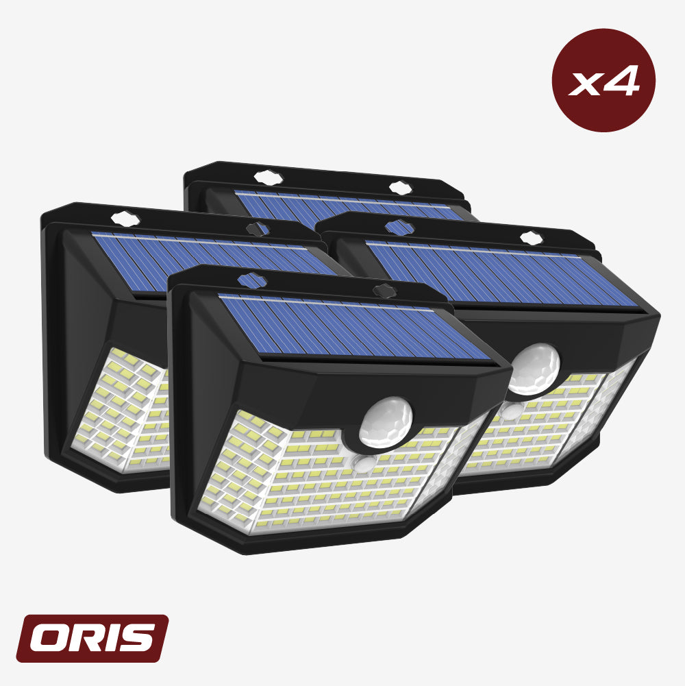 Set de 4 Focos Solares LED con Sensor de Movimiento para Exterior 1 un