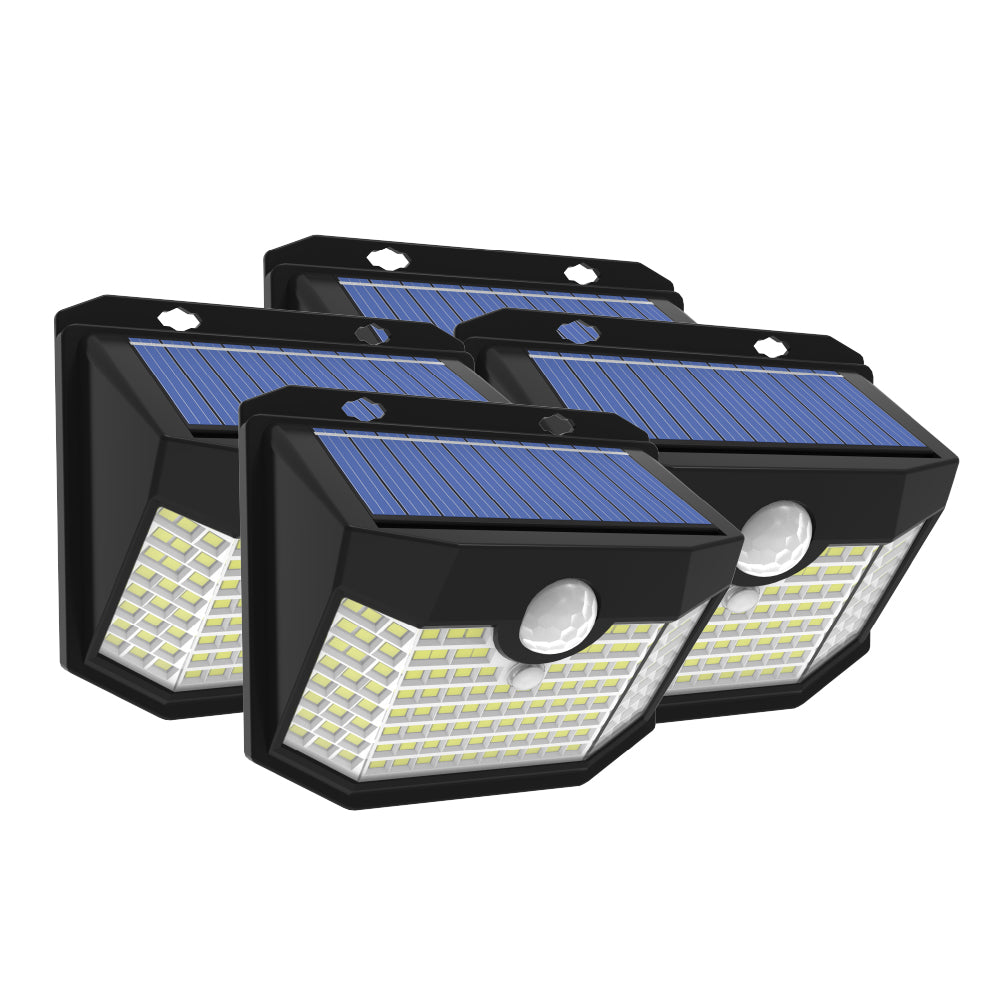 Set de 4 Focos Solares LED con Sensor de Movimiento para Exterior 1 un