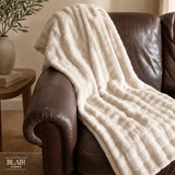 Manta Ultra Suave Burbujas Beige 150 x 200 cm Blair Home 1 un