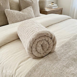 Manta Ultra Suave Burbujas Beige 150 x 200 cm Blair Home 1 un