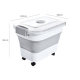 Contenedor Alimento Plegable para Mascotas 30L 1 un