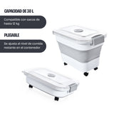 Contenedor Alimento Plegable para Mascotas 30L 1 un