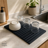 Mat Secador Platos Gris Silicona Home Logics 1 un