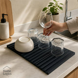 Mat Secador Platos Gris Silicona Home Logics 1 un