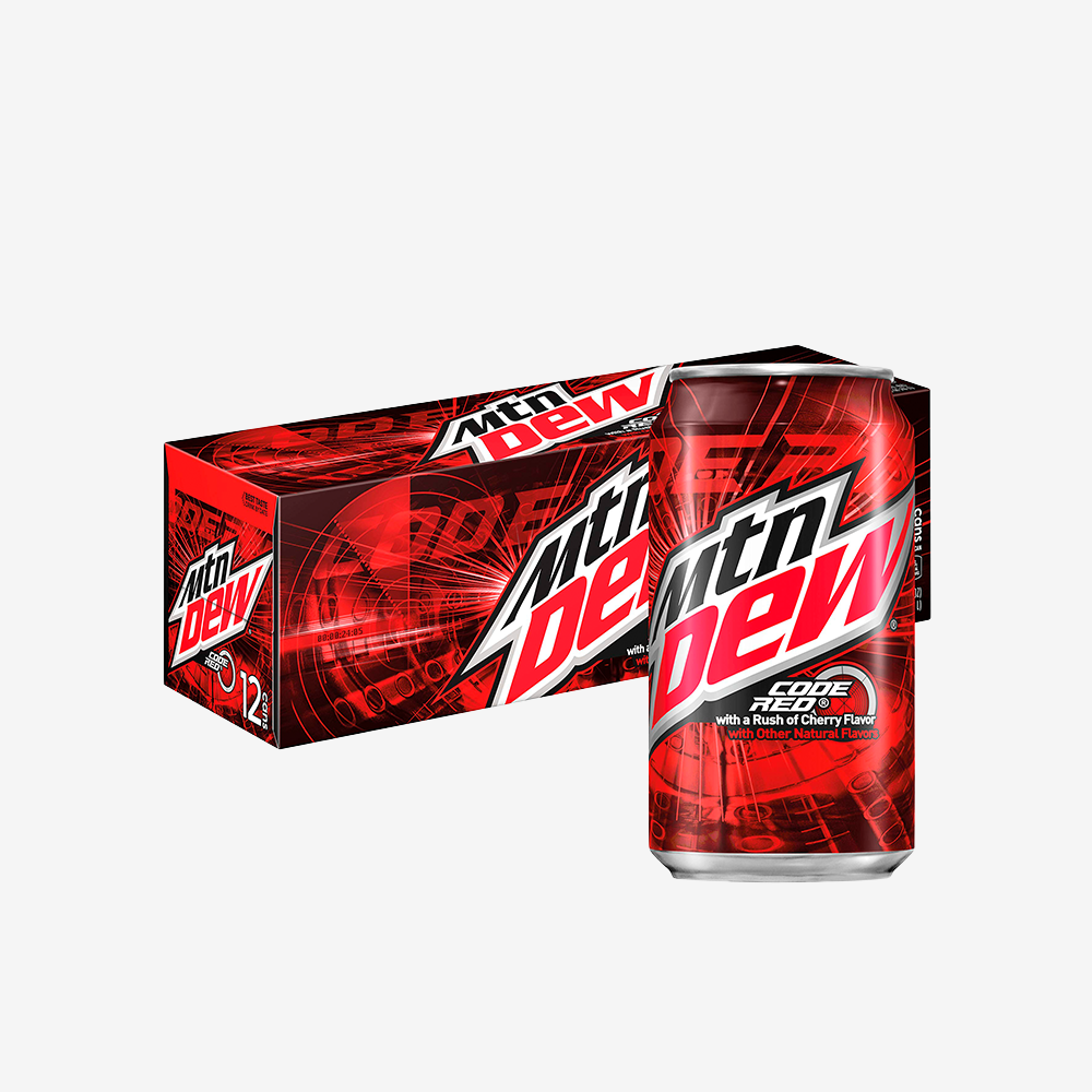 Bebida Cherry Code Red Lata Mtn Dew 12 x 355 ml