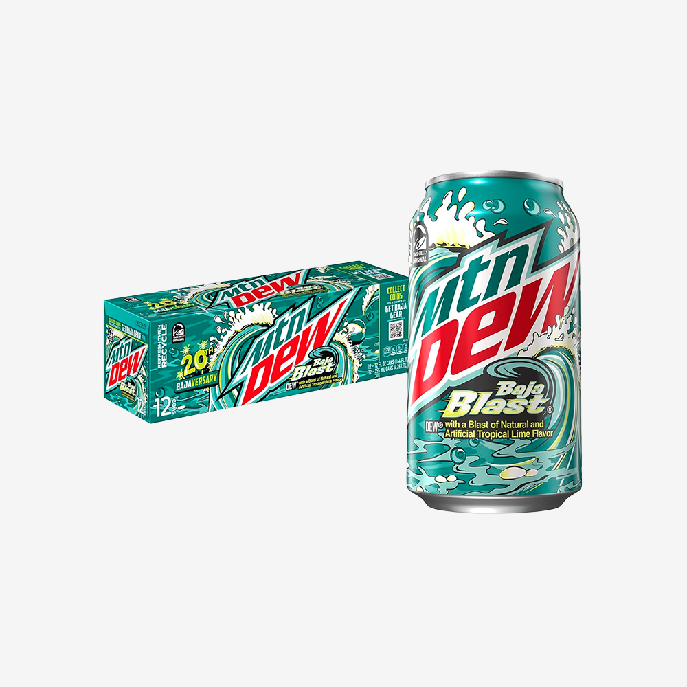 Bebidas Baja Blast Lata Mtn Dew 12 un x 355 ml