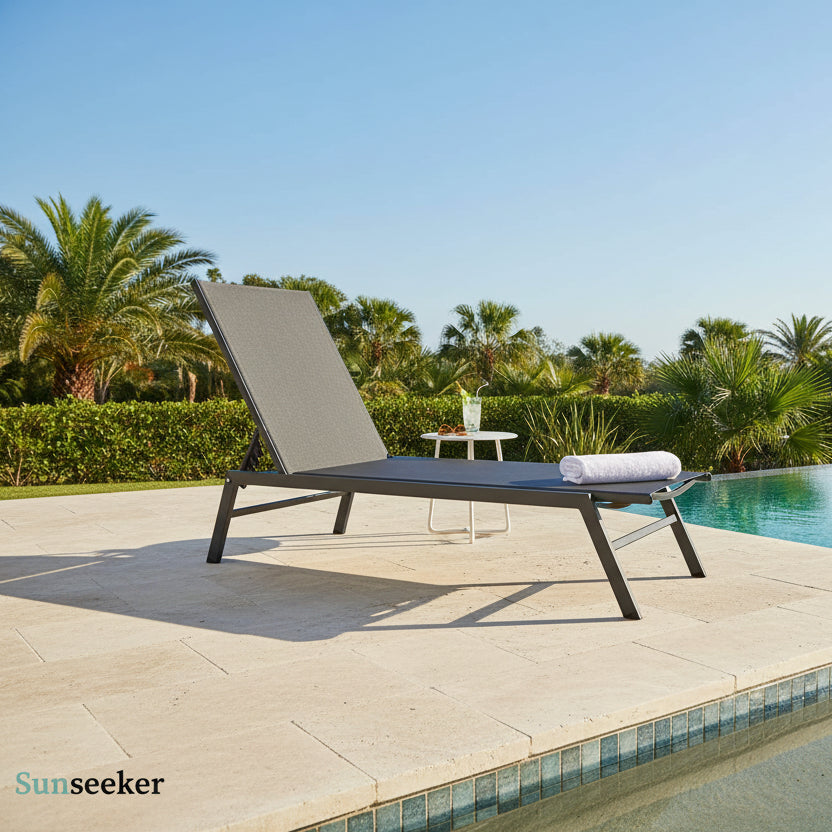 Reposera Acero Exterior 190 x 59 x 32 cm Cool Gray Sunseeker 1 un