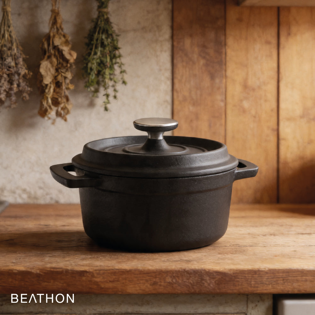 Olla de Hierro Fundido Pre-Curada 13 Cm Beathon 1 un