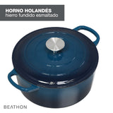 Olla Hierro Fundido Esmaltado Dutch Oven Teal Blue Beathon 1 un