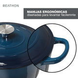 Olla Hierro Fundido Esmaltado Dutch Oven Teal Blue Beathon 1 un