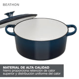 Olla Hierro Fundido Esmaltado Dutch Oven Teal Blue Beathon 1 un