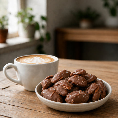 Nueces Pecanas con Caramelo, Chocolate y Sal de Mar Crunch & Nuts 150 g