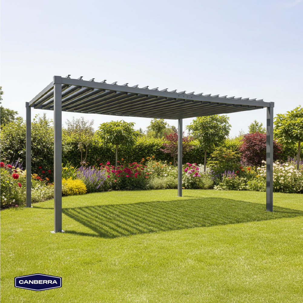 Pérgola Bioclimática 3 x 4 m Acero Techo Ajustable Solara Canberra 1 un