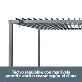 Pérgola Bioclimática 3 x 4 m Acero Techo Ajustable Solara Canberra 1 un
