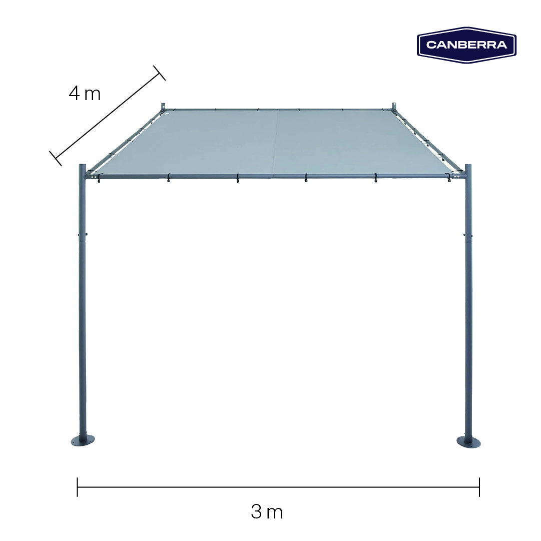 Toldo Pérgola Montaje Pared 3 x 4 m Canberra 1 un