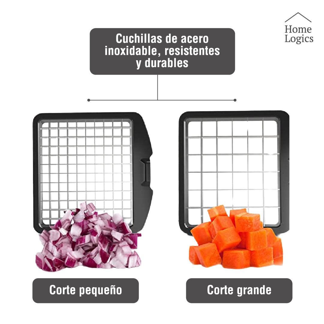 Picadora Verduras 2 en 1 Acero Inox Home Logics