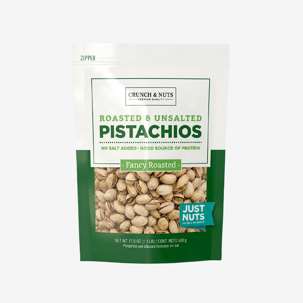 Pistacho Tostado Sin Sal Con cáscara Crunch & Nuts 500 g