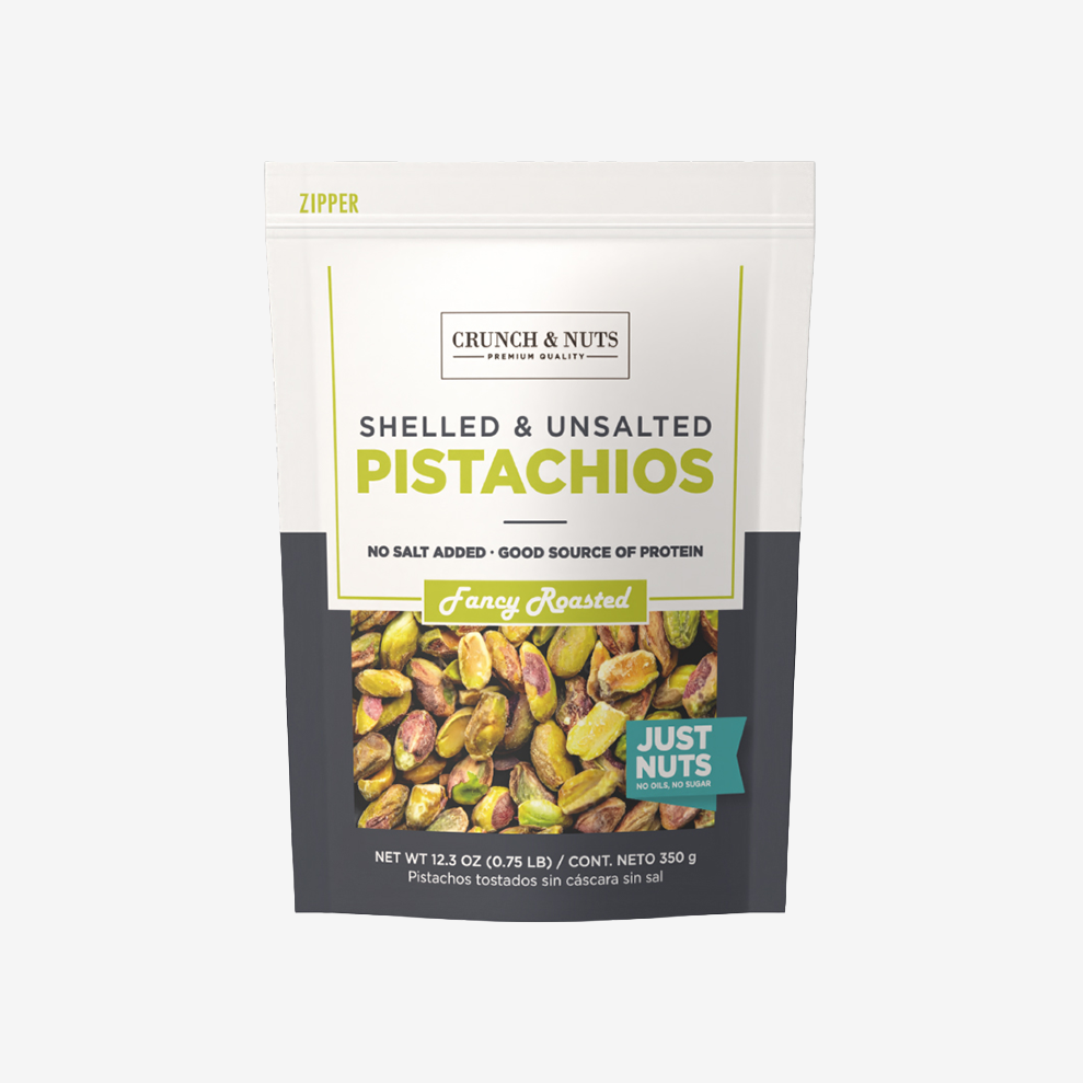 Pistachos Tostados Sin Sal Sin Cáscara Crunch & Nuts 350 g