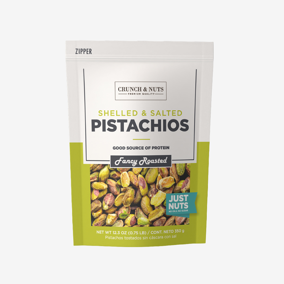 Pistachos Tostados Con Sal Sin Cáscara Crunch & Nuts 350 g