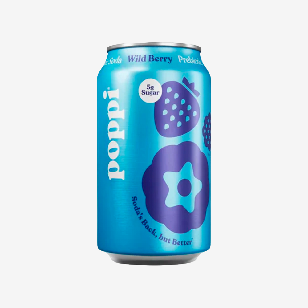 Bebida Prebiotic Wild Berry Lata Poppi 355 ml