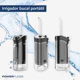 Irrigador Dental Portátil Telescópico Negro Con Tanque Powerfloss 1 un