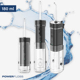 Irrigador Dental Portátil Telescópico Negro Con Tanque Powerfloss 1 un