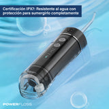 Irrigador Dental Portátil Telescópico Negro Con Tanque Powerfloss 1 un
