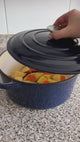 Olla Hierro Fundido Esmaltado Dutch Oven Teal Blue Beathon 1 un
