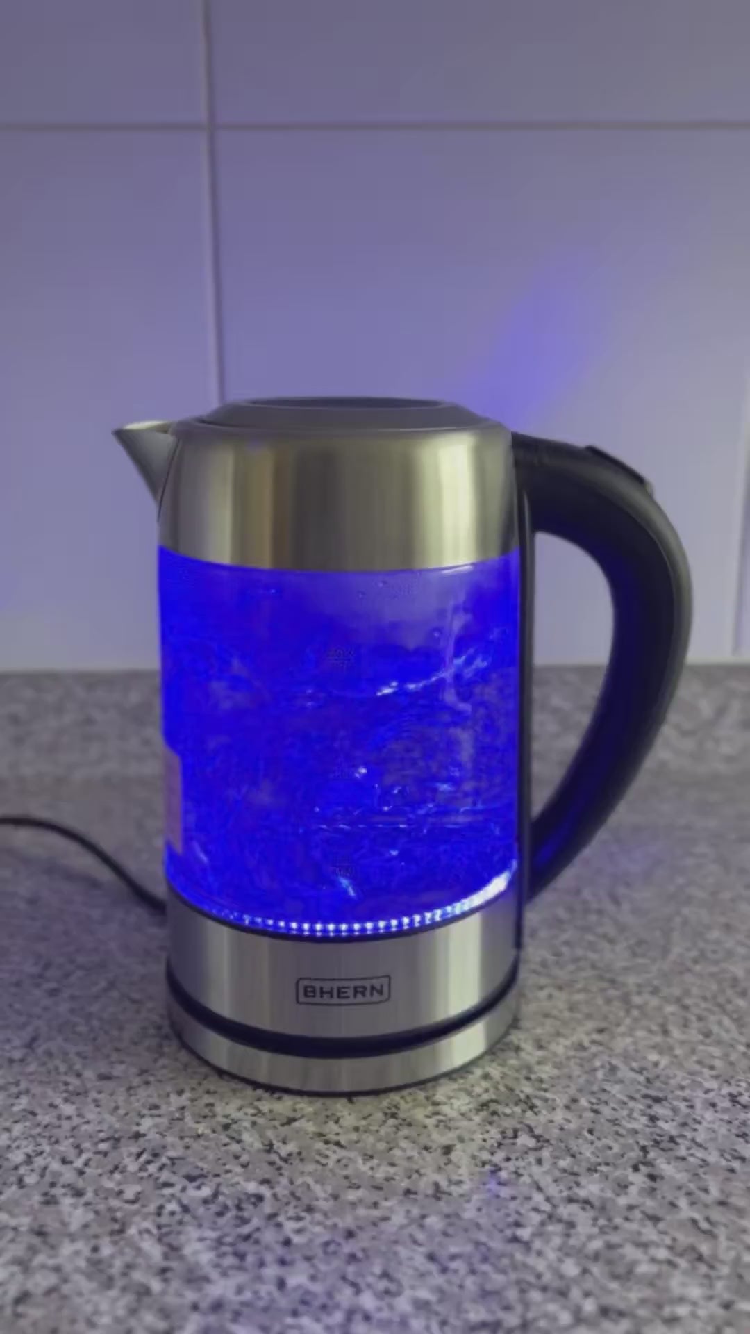 Hervidor Eléctrico de Vidrio 1.7L LED Bhern 1 un
