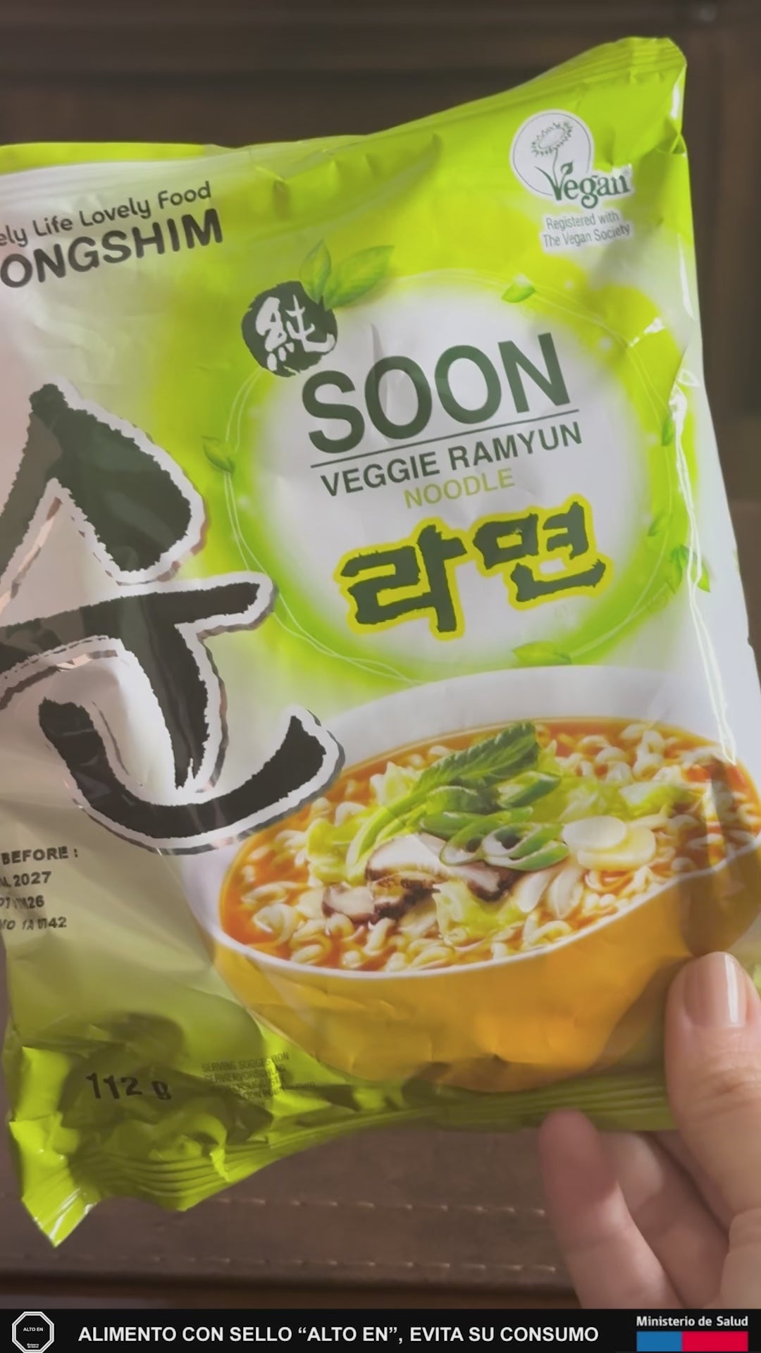 Soon Veggie Ramyun 100% Vegan & Mild