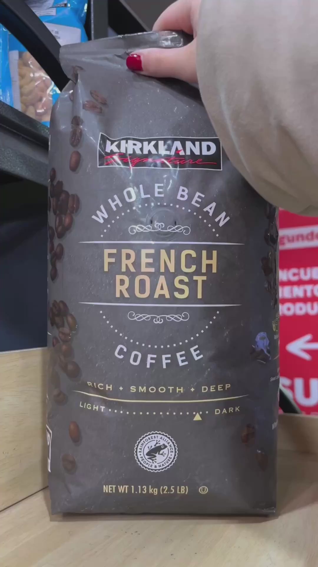 Café French Roast Grano Entero Kirkland 1.13 kg