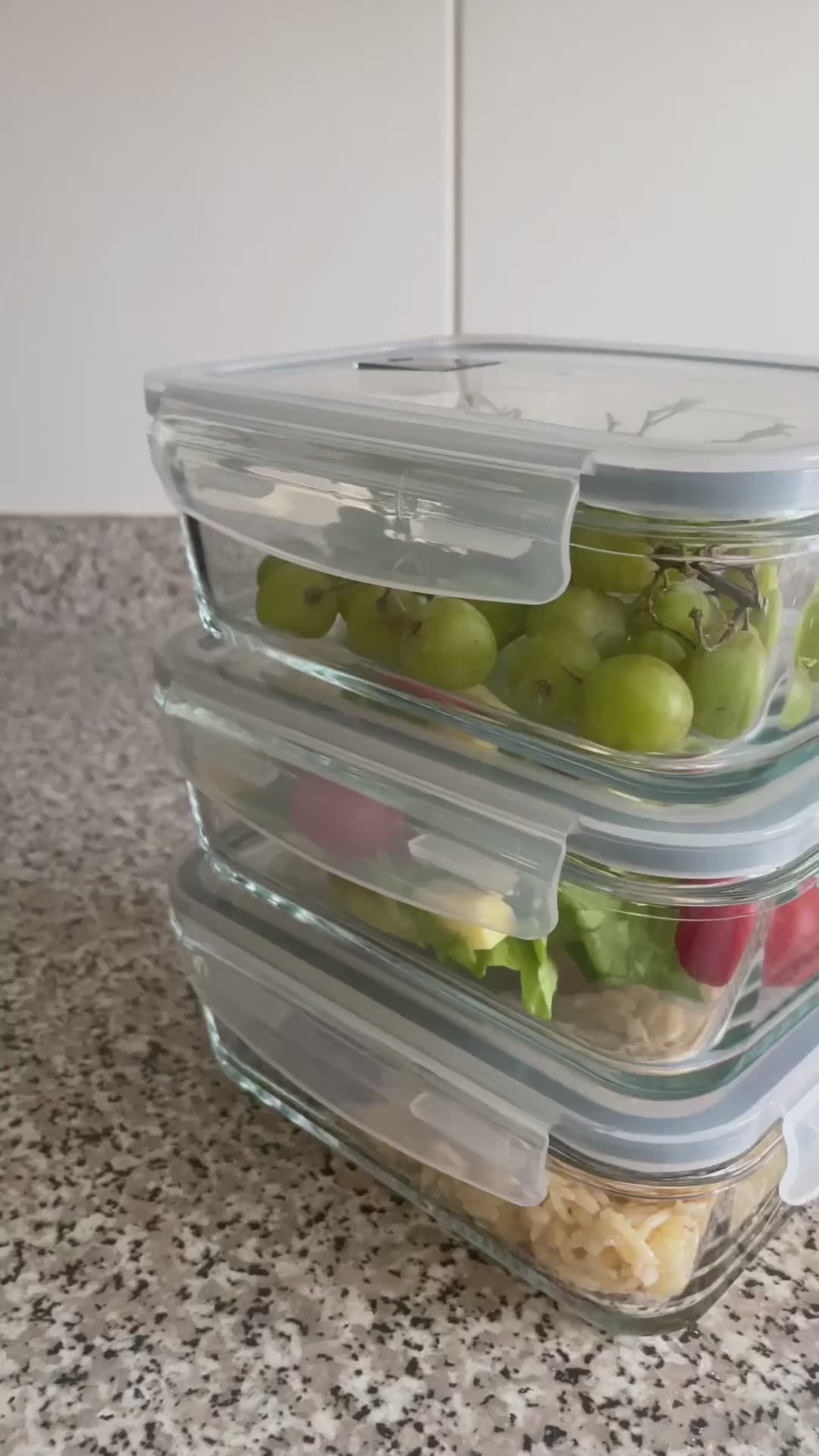 Set 5 Contenedores Vidrio Mealprep 880 ml Storeware 1 un